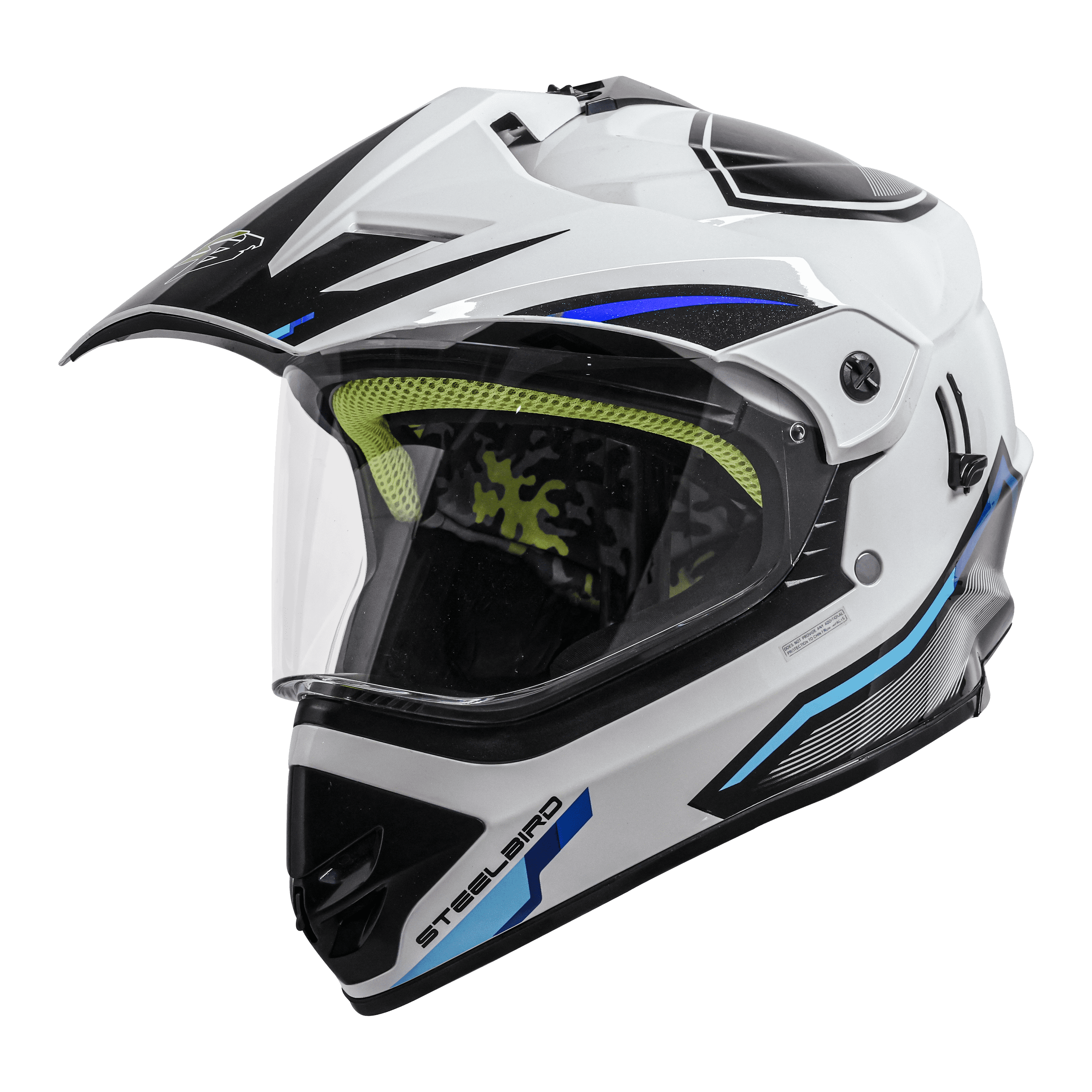 SBH-13 RACER GLOSSY WHITE WITH BLUE